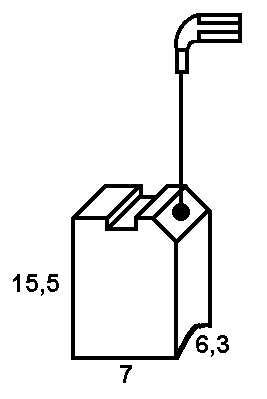 Pr koolborstels FLEX 6,3 x 7,0 x 15,5 mm - Afbeelding 2