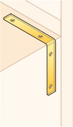 Stoelhoek 100 x 100 x 20 mm geel verzinkt KW5 (1/20) - Afbeelding 3