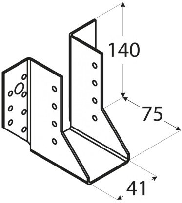 Balkdrager 41 x 140 x 2,0 mm WB6 (1/10) - Afbeelding 2