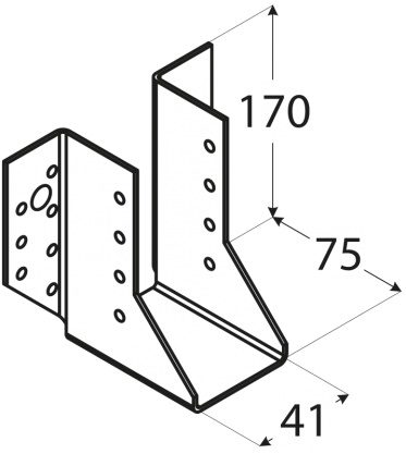 Balkdrager 41 x 170 mm WB7 - Afbeelding 2