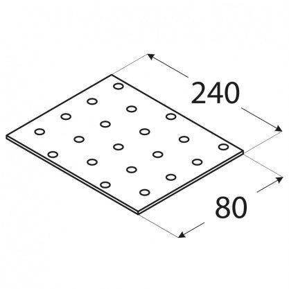 Verbindingsplaat 240 x 80 mm PP10 (1/20) - Afbeelding 2