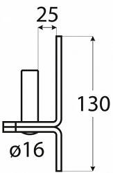 Scharnierduim 16 mm C 16/25 geel verzinkt (1/10) - Afbeelding 2