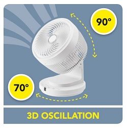 Ventilator tafel model Ø 26 cm 60 Watt met timer en afstandsbediening - Afbeelding 3