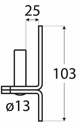 Scharnierduim 13 mm C 13/25 geel verzinkt (1/10) - Afbeelding 2