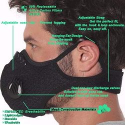 Sportmasker met vervangbare filters uni - Afbeelding 3