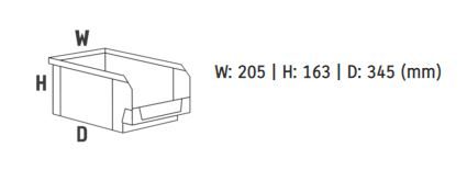 Stapelbak K4 ROOD H 163 x D 345 x B 205 mm (1/24) - Afbeelding 2