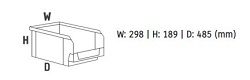 Stapelbak K5 GEEL H 189 x D 485 x B 298 (1/12) - Afbeelding 2