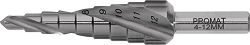 Trapboor 4-12mm HSS spiraalgegroefd 2 snijvlakken (1/200)