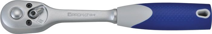 Ratelsleutel 3/8" met omschakelpal en meercomponenten greep