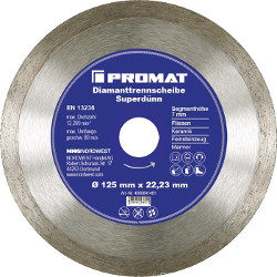 Diamantschijf 125 mm voor tegels  segment 7,0 mm